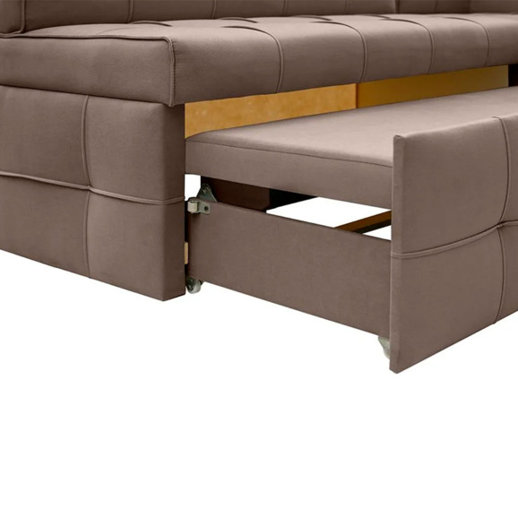 Угловой диван для кухни Атлант Плюс, коричневый, правый - фото 4