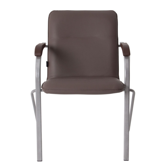 Стул Самба, кожзам Гэлакси Стоун, каркас серебро, подлокотники бук, морилка старинный орех - фото 7