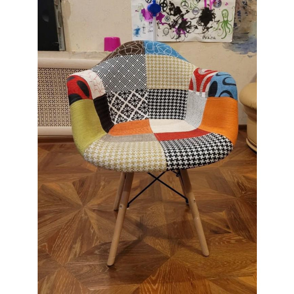 Кресло Eames DSW пэчворк - фото 5