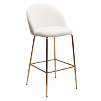 Настоящее фото товара Барный стул Glade белый, teddy, золотой каркас, произведённого компанией ChiedoCover