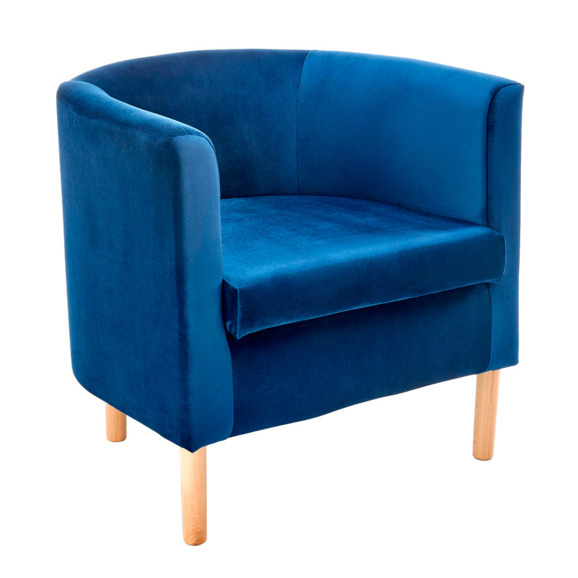 Кресло для отдыха Nest, синий, натуральный Кресло для отдыха Nest, синий, натуральный - фото 1