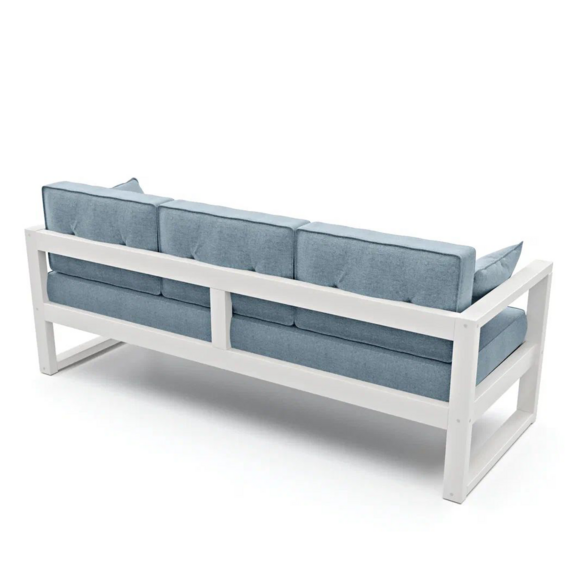 Диван Veene mini текстиль, белый, blue - фото 4