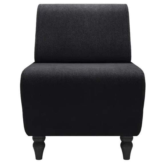 Кресло Лотик велюр, черный - фото 2