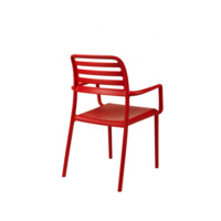 Кресло пластиковое Costa, красный