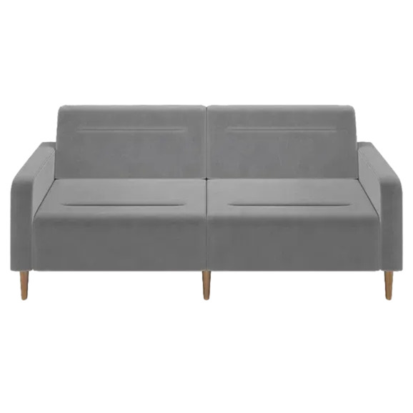 Диван Папилла, велюр, 182 см, светло-серый Диван Папилла, велюр, 182 см, светло-серый - фото 2