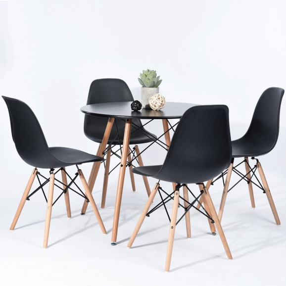 Стол круглый EAMES DSW D80 черный - фото 4