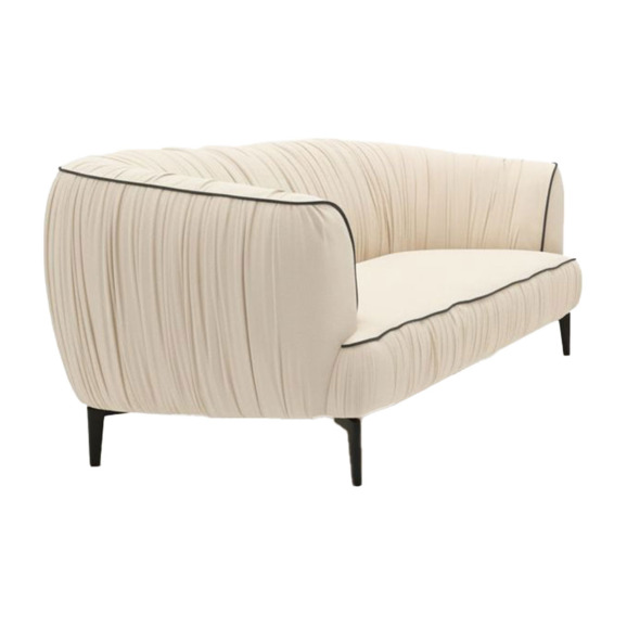 Диван Хелиа, бежевый, кант черный Диван Хелиа, бежевый, кант черный - фото 1