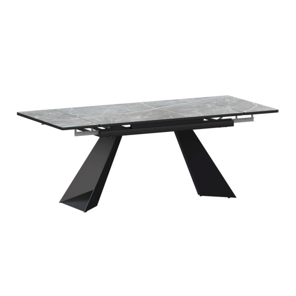 Стол раздвижной Дуит 1200х800+300, фаерстоун, черный муар Стол раздвижной Дуит 1200х800+300, фаерстоун, черный муар - фото 1