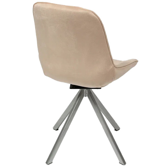 Стул Мускус, пирамида, велюр, бежевый, серебряный - фото 4
