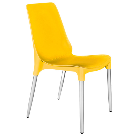 Стул Плая, желтый, хром - фото 1