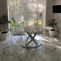 Фотография товара Стол обеденный Galla, белый мрамор от компании ChiedoCover.
