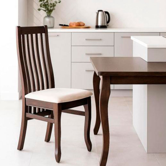 Деревянный стул Арлет ткань Tenerife latte / венге коричневый Деревянный стул Арлет ткань Tenerife latte / венге коричневый - фото 8