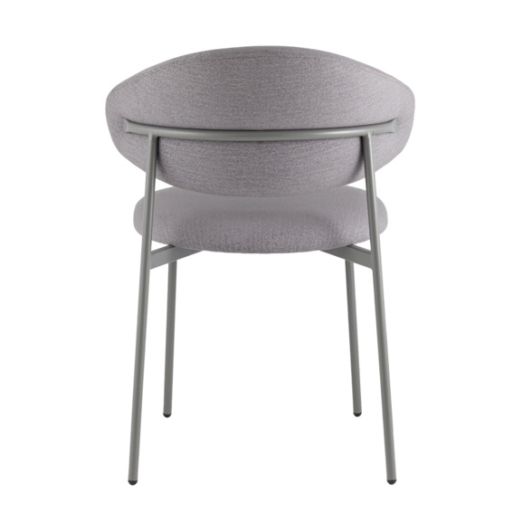 Стул Эван, велюр серый, каркас серый - фото 3