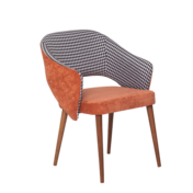 Фотография товара Стул Fly, велюр Velvel Lux 28, спинка жаккард Moris 10 от компании ChiedoCover.