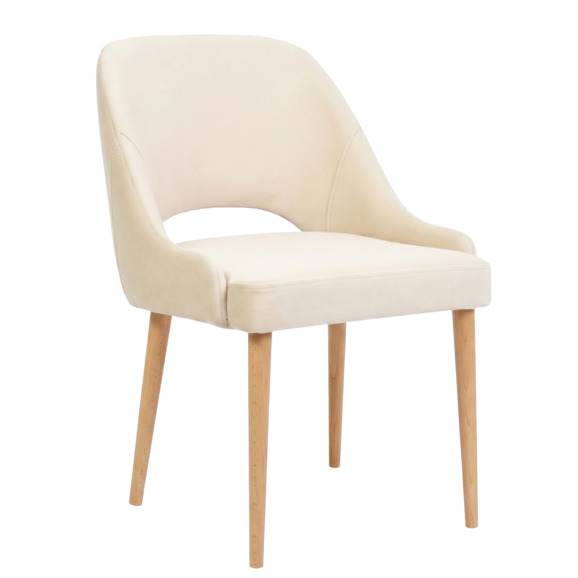 Стул Мила, велюр Фурла 000, ножки бук под лак - фото 1