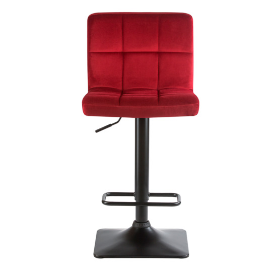 Барный стул РИГА, велюр бордовый - фото 2