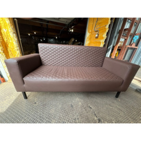 Диван Матрикс, 1800*700*1000, экокожа Фиджи Честнат, опоры металл черный муар, УЦЕНКА