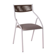 Фотография товара Стул Чиедо, сиденье рогожка Малмо нью 08, спинка кофе, каркас белый матовый от компании ChiedoCover.