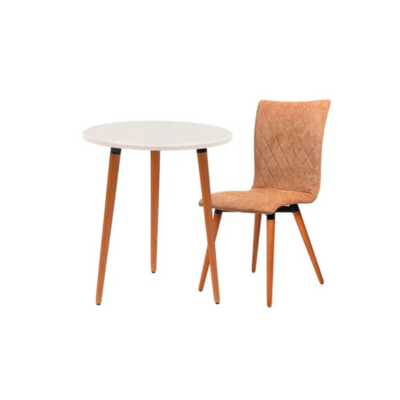 Стол круглый, белый/молочный - фото 2