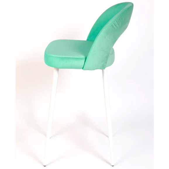 Стул Пиннате, барный, мятный, белый, велюр - фото 5