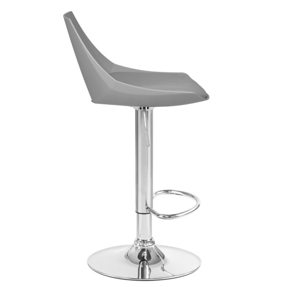 Стул барный Амальфи, хром сталь, кожзам серый - фото 3
