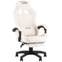 Настоящее фото товара Кресло спортивное TopChairs MG-7019 букле белый, произведённого компанией ChiedoCover