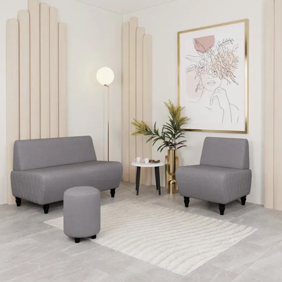 Кресло Лотик велюр, светло-серый - фото 7