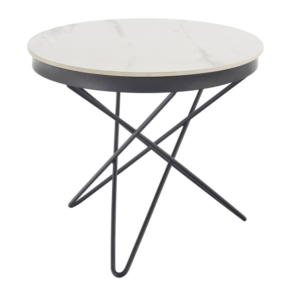 Стол журнальный Hush, белый мрамор, черный - фото 1