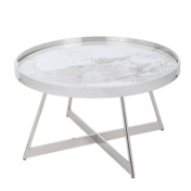 Фотография товара Журнальный столик Гера, 80х80 см, серебро от компании ChiedoCover.