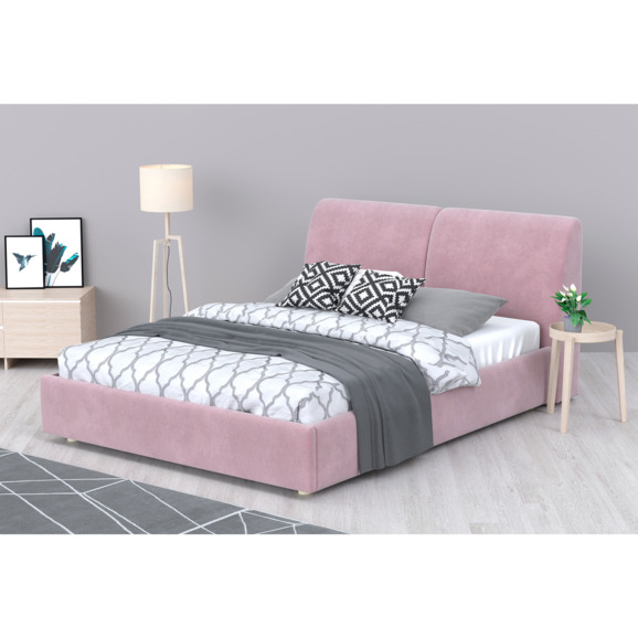 Кровать Бекка, Chenille Pink - фото 6