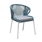 Фотография товара Стул Милан плетеный из роупа, бирюзовый от компании ChiedoCover.