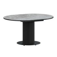 Настоящее фото товара Стол раздвижной Амор 1000+300 фаерстоун, черный муар, произведённого компанией ChiedoCover