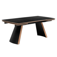 Настоящее фото товара Керамический стол Симмонс 180(260)x90 shakespeare black / черный, произведённого компанией ChiedoCover