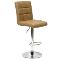 Настоящее фото товара Барный стул Лагер, светло-коричневая кожа, произведённого компанией ChiedoCover