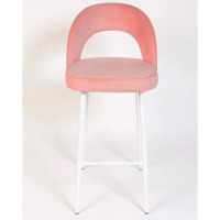 Фотография товара Стул Пиннате, барный, пудровый, белый, велюр от компании ChiedoCover.