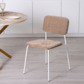 Реальное изображение товара 1 Стул Kvik, рогожка Play linen, ножки металл RAL 9003 производства ChiedoCover 
