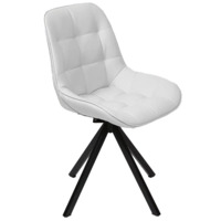 Настоящее фото товара Стул Мускус, пирамида, кожа, белый, черный, произведённого компанией ChiedoCover