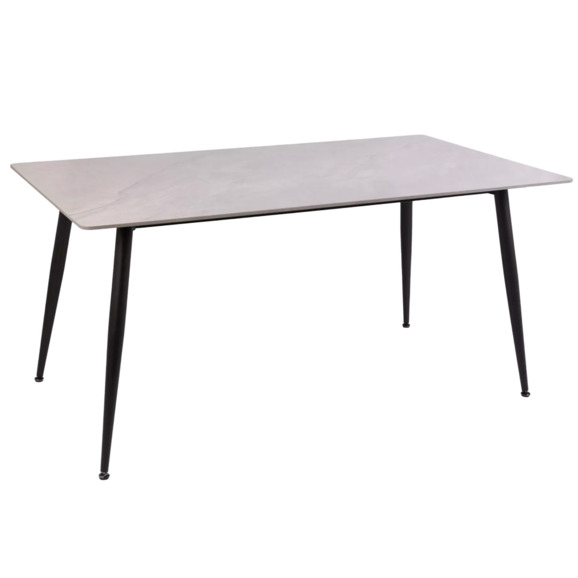 Стол обеденный Bearing, серый лак, черный Стол обеденный Bearing, серый лак, черный - фото 1