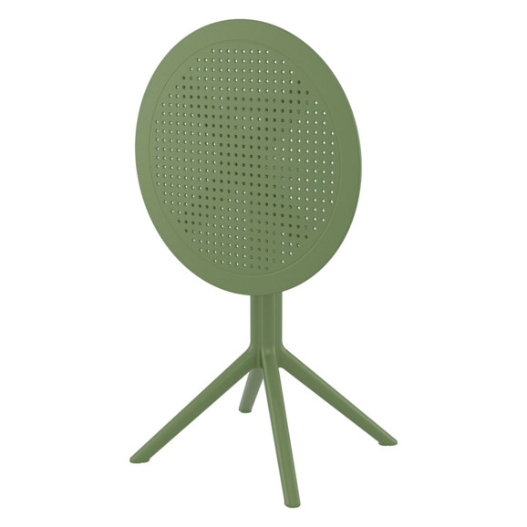 Стол пластиковый складной Sky Folding Table Ø60, оливковый - фото 4