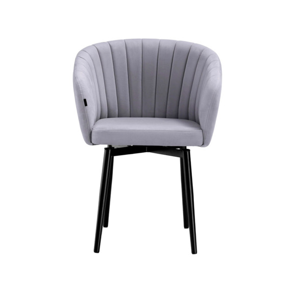 Стул Моншау, крутящийся, серый, черный каркас Стул Моншау, крутящийся, серый, черный каркас - фото 2