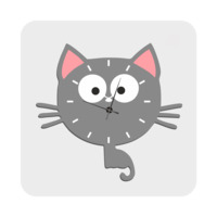 Настоящее фото товара Часы настенные Серый кот, произведённого компанией ChiedoCover