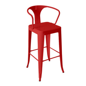 3D модель товара Стул Tolix барный с подлокотниками, красный, произведённого компанией ChiedoCover