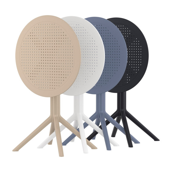 Стол складной Sky Folding Table, круглый d600 мм, бежевый - фото 5