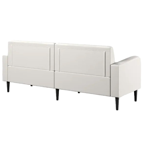 Диван Папилла, экокожа, 202 см, белый - фото 3