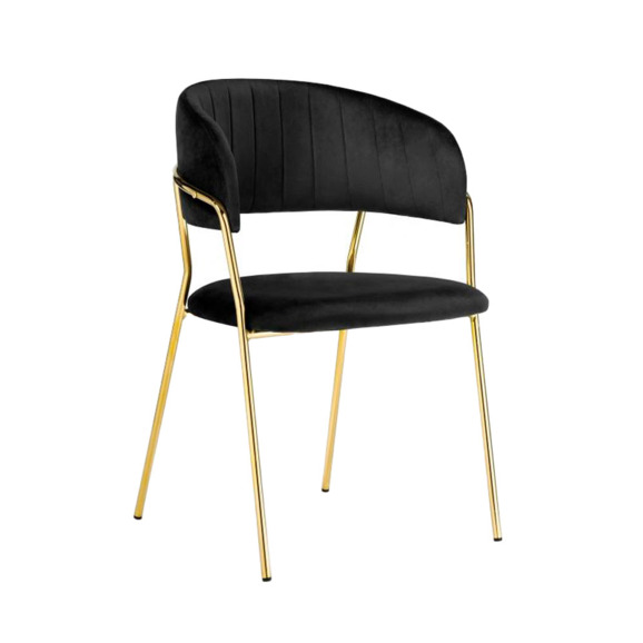 Стул на металлокаркасе Kamelia black / gold Стул на металлокаркасе Kamelia black / gold - фото 1