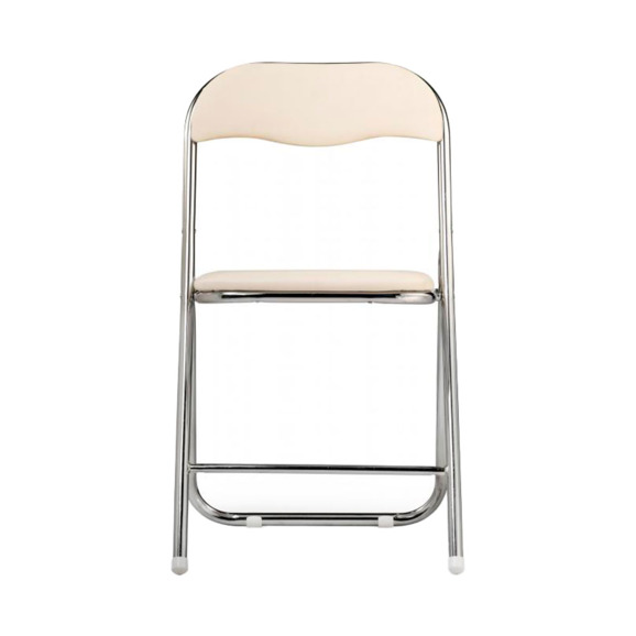 Стул на металлокаркасе Fold 1 складной beige / chrome Стул на металлокаркасе Fold 1 складной beige / chrome - фото 3