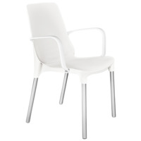 Фотография Стул Барнли, белый, хром от производителя ChiedoCover, картинка продукции, реальное фото товара Настоящее фото товара Стул Барнли, белый, хром, произведённого компанией ChiedoCover