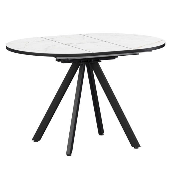 Стол раздвижной Лаки мини 900+300мм, азул, черный муар - фото 1