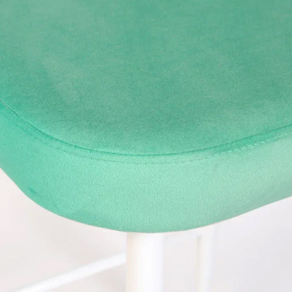 Стул Пиннате, барный, мятный, белый, велюр - фото 10