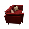 Диван Лаки двухместный, бордовый